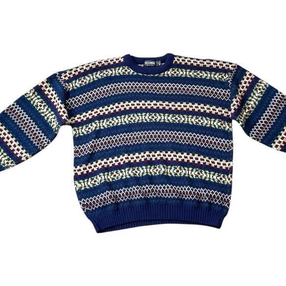 Scandia Vintage Fair Isle Sweater Men's Large Fisherman Gorpcore - Picture 2 of 6